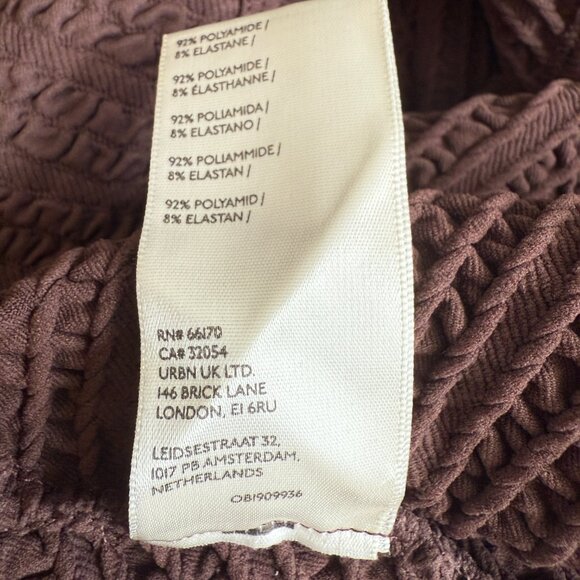 Free People Gabby Seamless Midi Dress Women's M/L Chocolate Brown Textured NWT - Picture 16 of 16